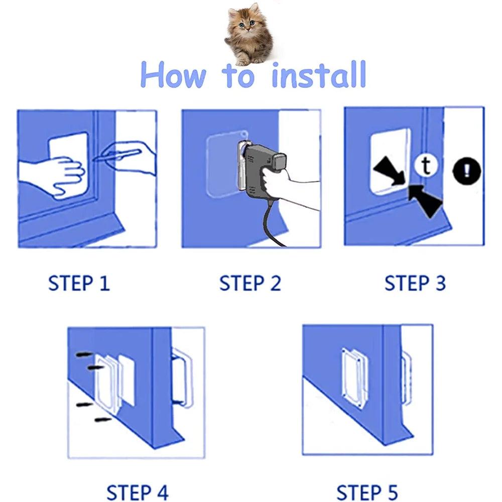 Cat Door, (Outer Size 7.5