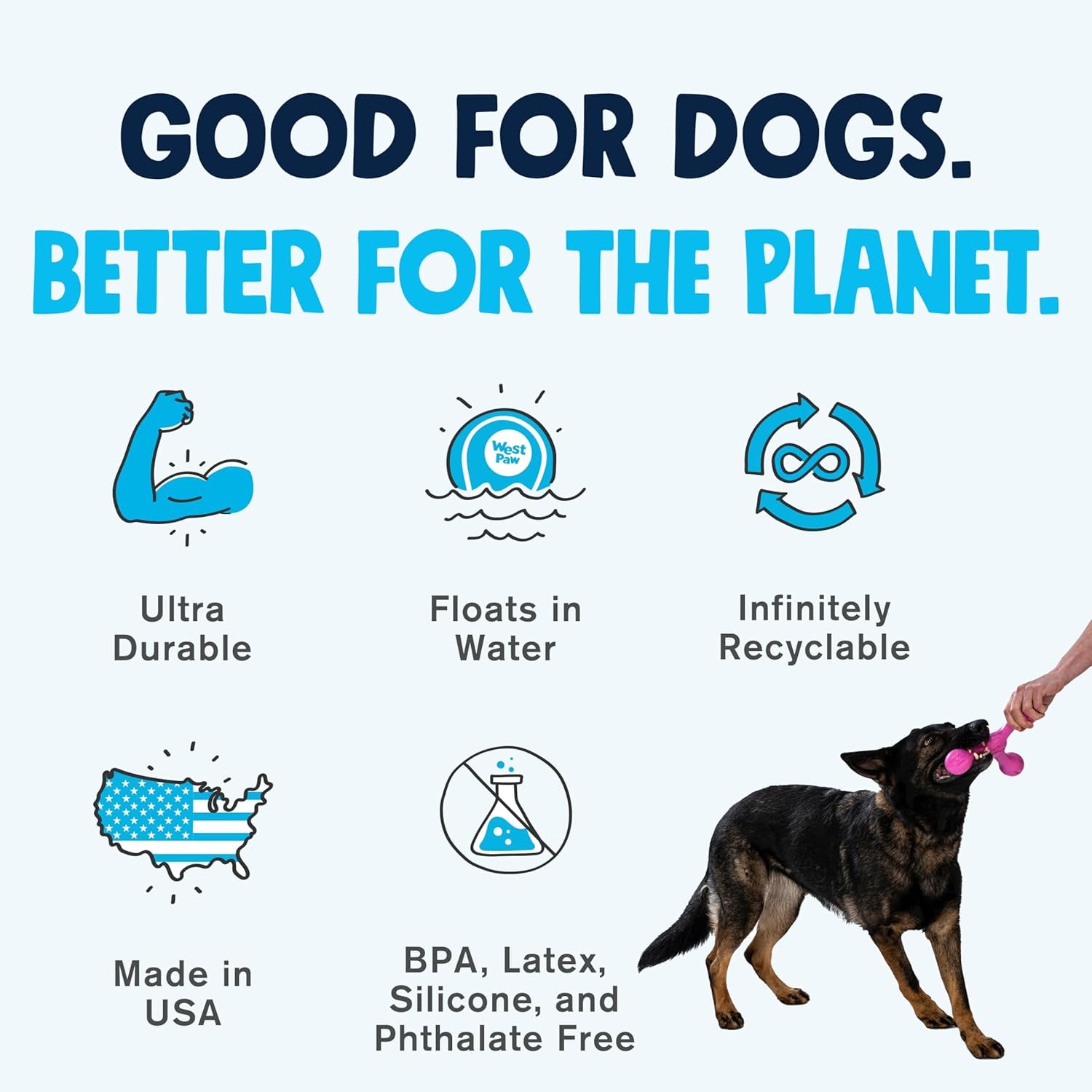Zogoflex Air Skamp Tug-Of-War Stick Dog Chew Toy – Hollow, Squishy Interactive Toy for Dogs, Puppies – for Chewing, Catch, Carry, Fetch, Dishwasher Safe, Latex-Free, Large 8.5