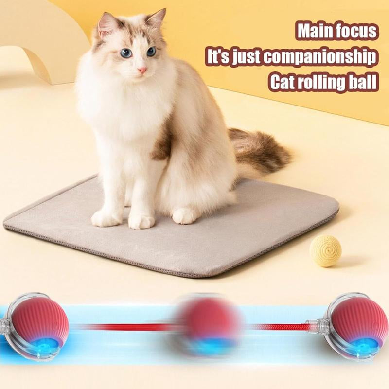 Electric Cat Toy Ball, Rechargeable Dog Ball Toy, Interactive Cat Teaser Toy, Automatic Rolling Ball Toy, Gift for Pets, Pet Supplies, Dog & Cat Accessories, Valentine'S Day Gift