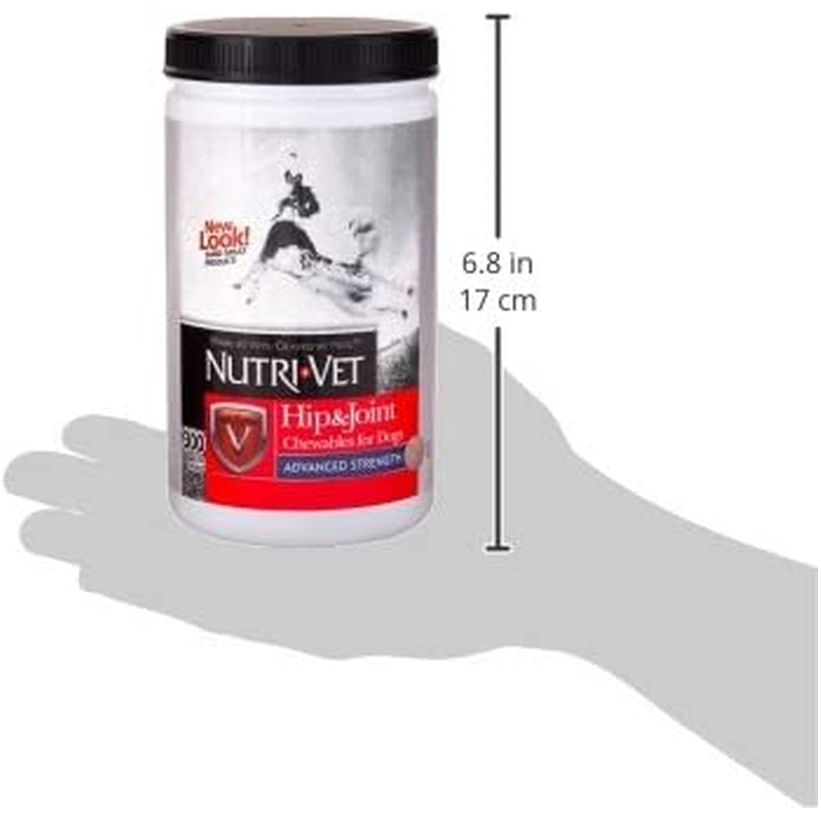 Advanced Strength Hip & Joint Chewable Dog Supplements - Formulated with Glucosamine & Chondroitin to Support Dog Cartilage & Mobility - 300 Tablets
