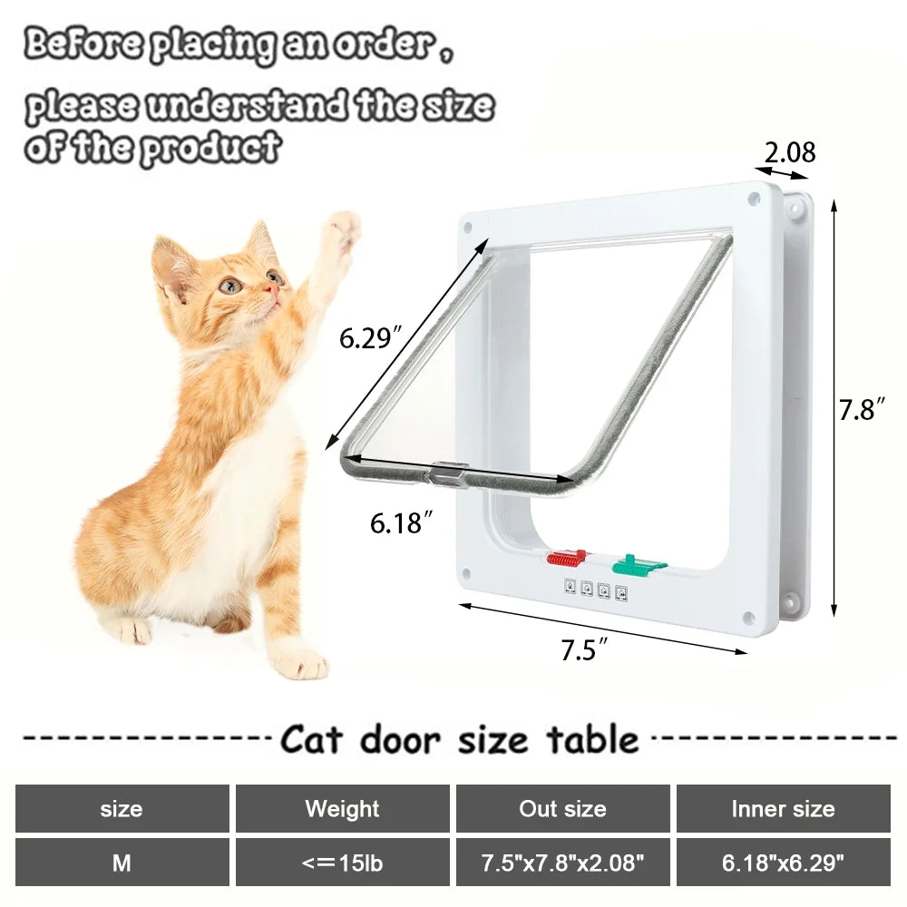 Cat Door, (Outer Size 7.5