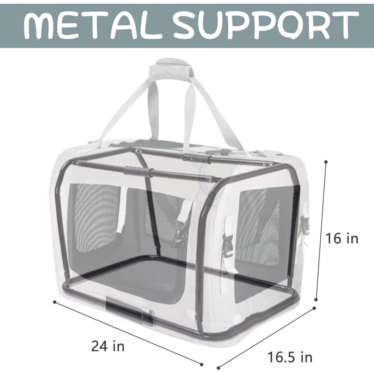 Extra Large Cat Carrier Soft Sided Folding Small Medium Dog Pet Carrier 24
