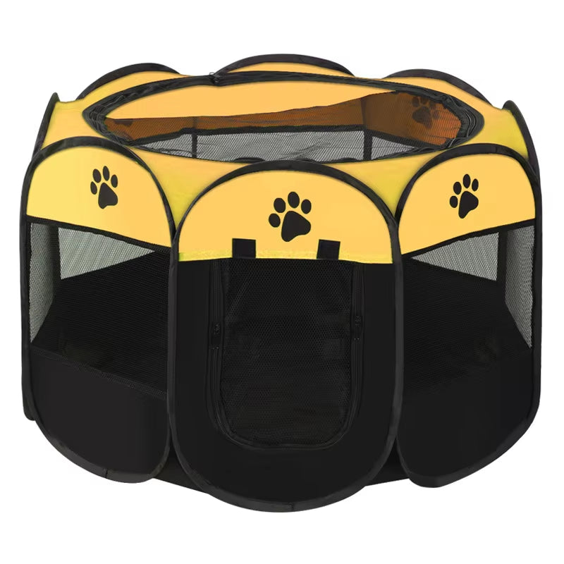 Octagonal Pet Tent Foldable Portable Oxford Cloth Cat and Dog Nest Outdoor Easy Operation Large Dog Cages Cat Fences