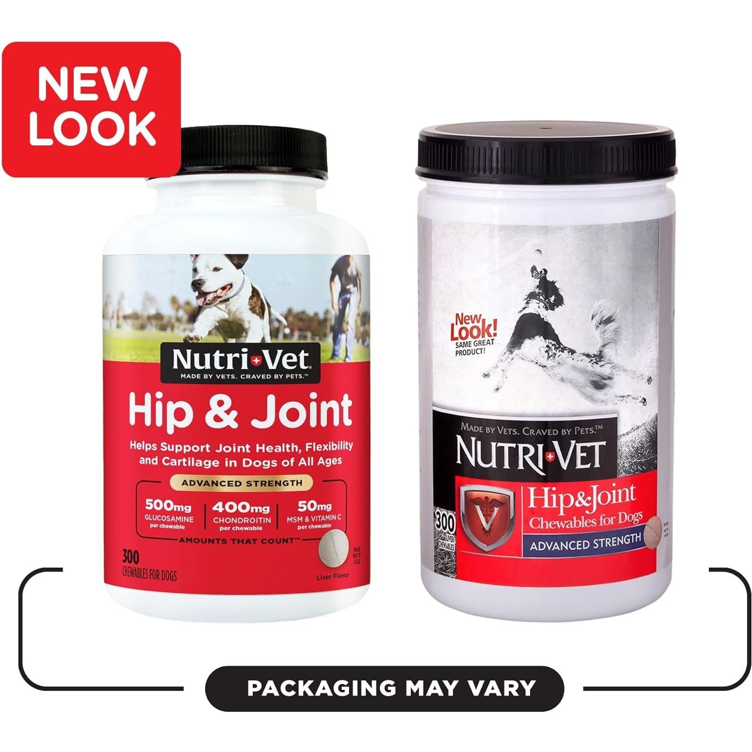 Advanced Strength Hip & Joint Chewable Dog Supplements - Formulated with Glucosamine & Chondroitin to Support Dog Cartilage & Mobility - 300 Tablets
