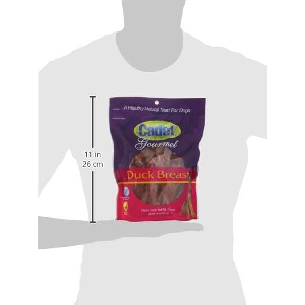 Gourmet Duck Breast Jerky Dog Treats, Healthy, Long-Lasting High-Protein Training Treats for Small & Large Dogs, 14 Oz.