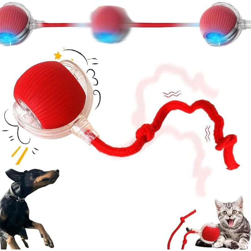 Electric Cat Toy Ball, Rechargeable Dog Ball Toy, Interactive Cat Teaser Toy, Automatic Rolling Ball Toy, Gift for Pets, Pet Supplies, Dog & Cat Accessories, Valentine'S Day Gift