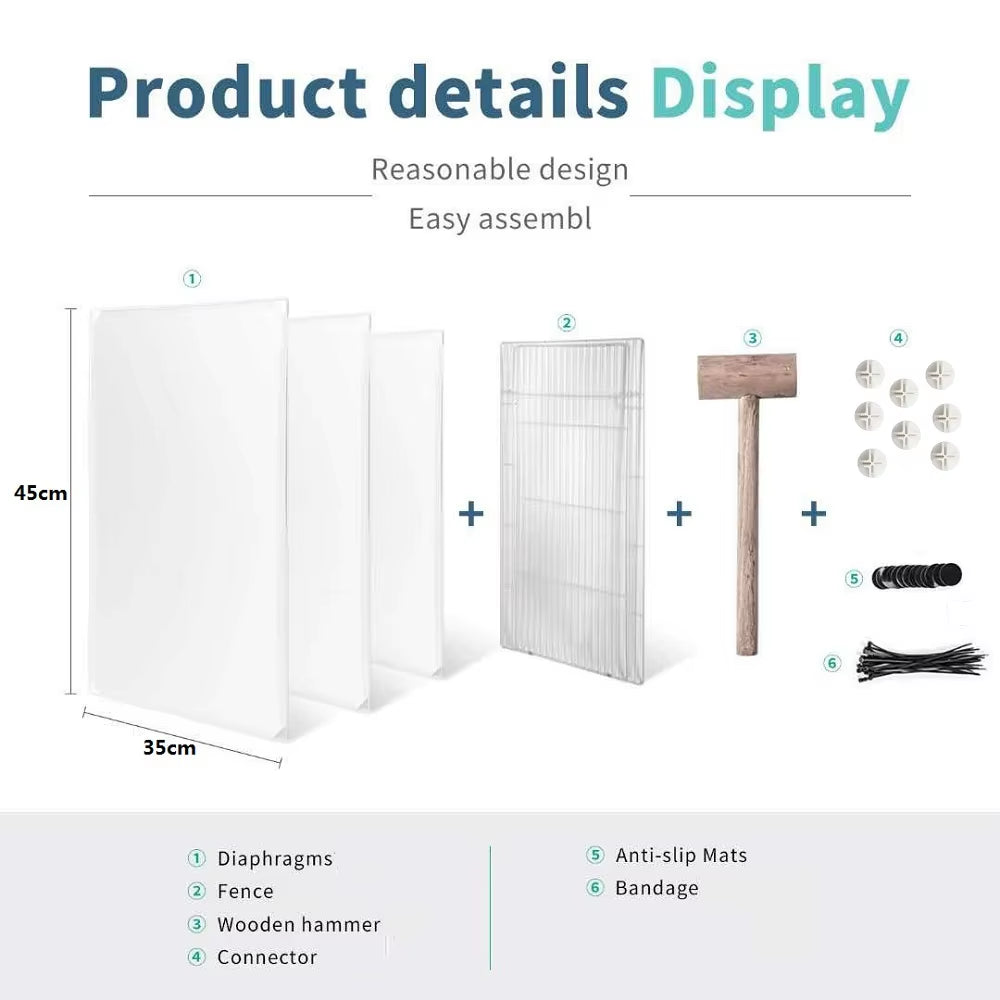 Portable Pet Playpen DIY Small Animals Metal Wire Crate Kennel Pet Fence Safe Guard Cats Door Playpen Cage Products