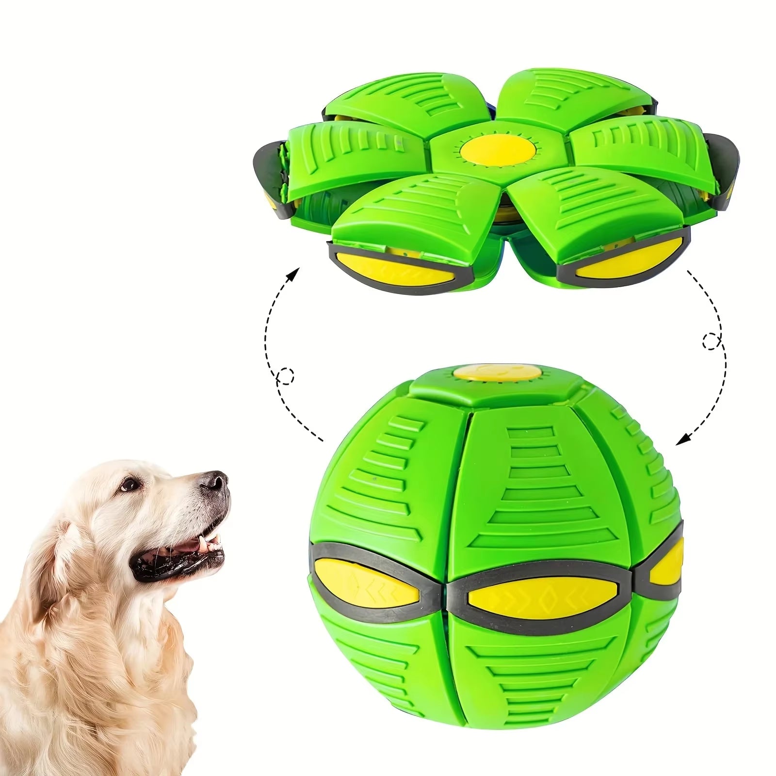 Flying Saucer Bouncing Ball Is a Durable, Elastic and Fun Dog Pet Toy Suitable for Outdoor Activities and Exercise