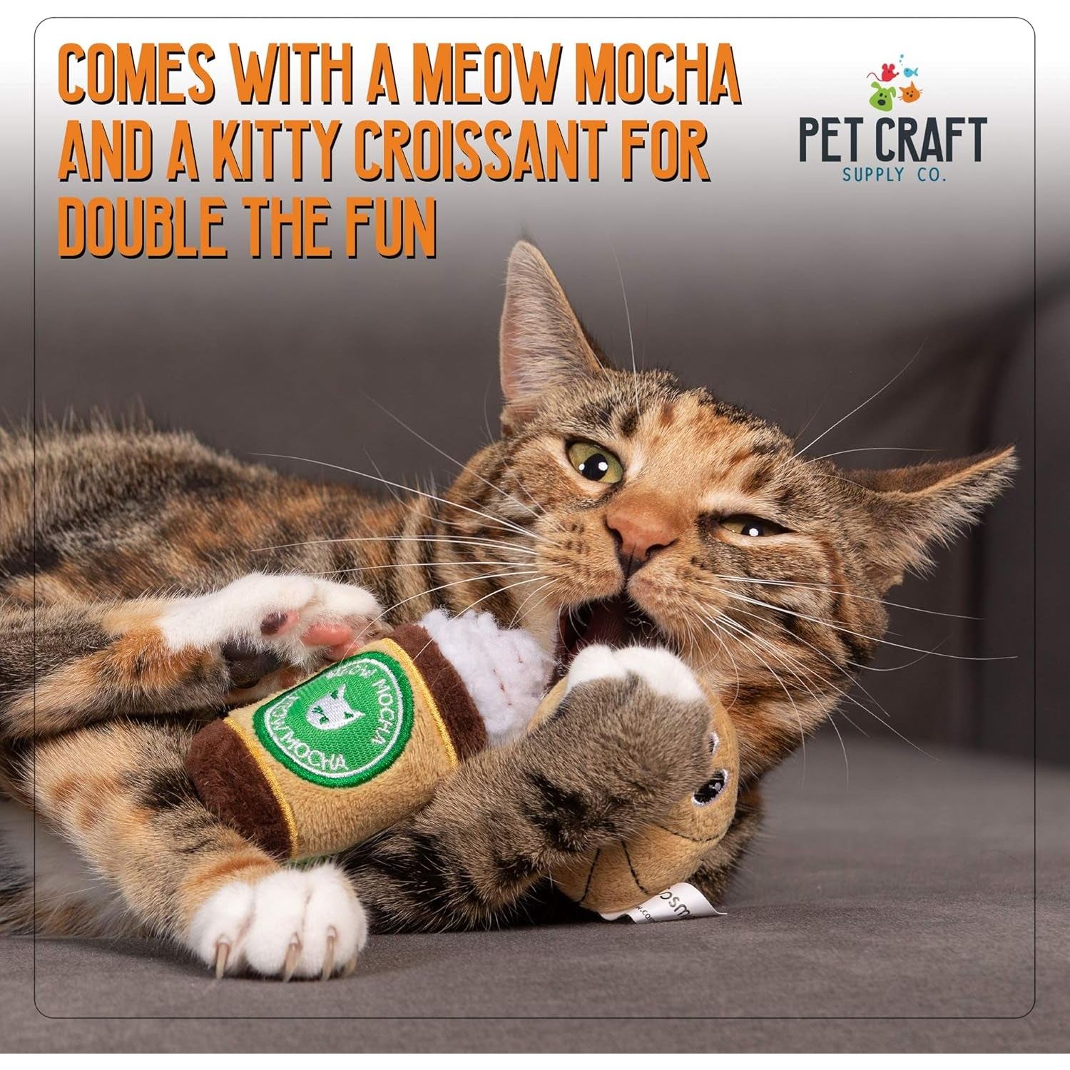 Silly Snacks and Funny Food Crinkle Cuddling Catnip and Silvervine Interactive Cat Toys - Great for Indoor Cats, Kittens or Medium Breeds